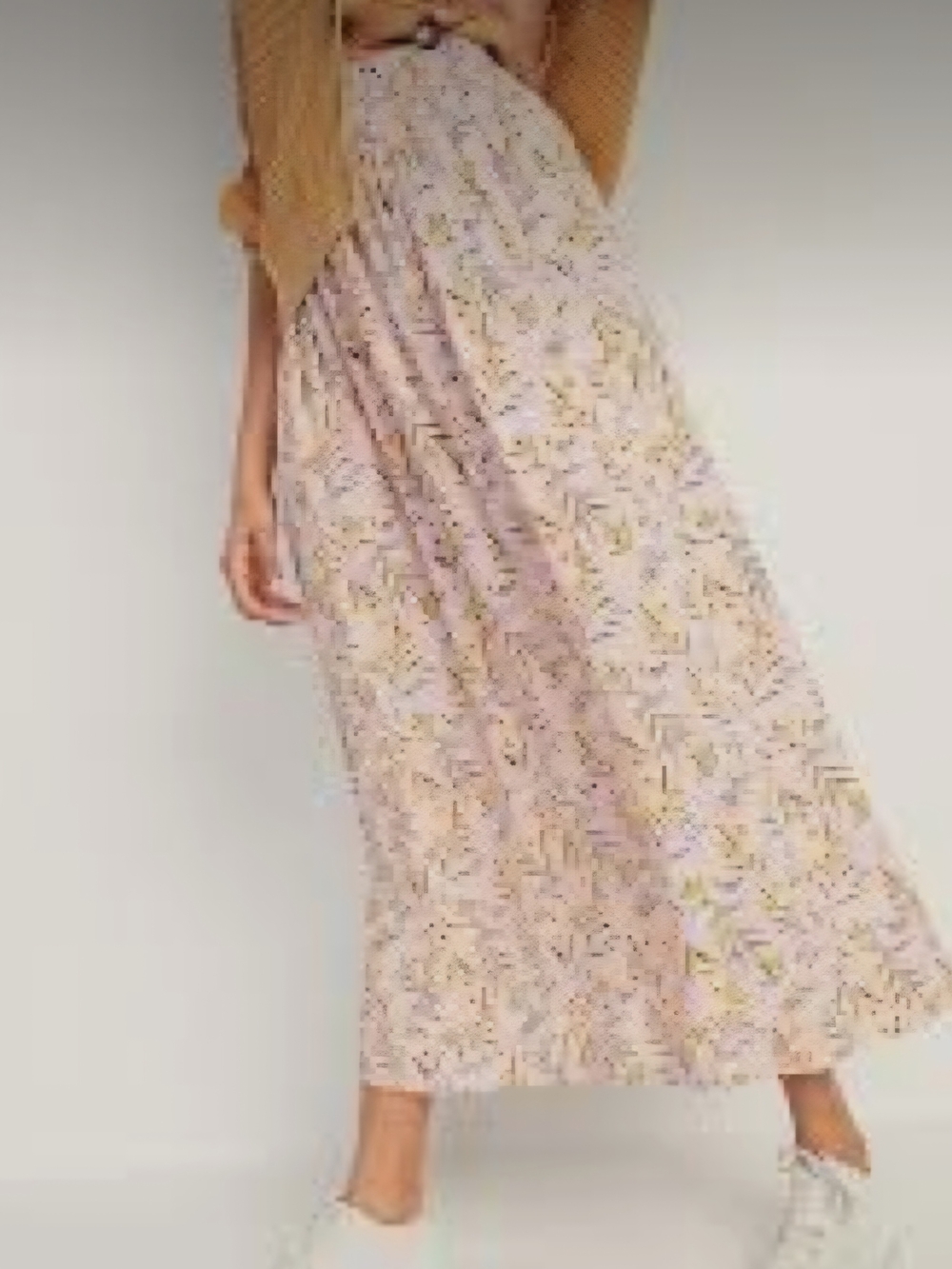 Old Navy Floral Print Pink Maxi Skirt